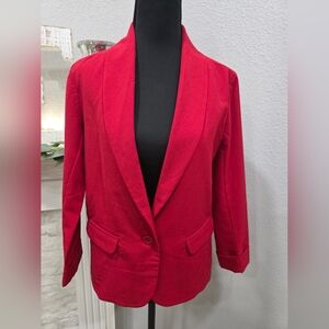 Elegant Red Women's Blazer